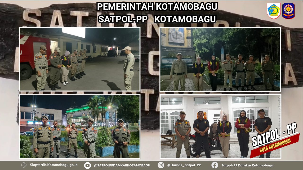 SATPOL-PP KOTAMOBAGU LAKSANAKAN PATWAS DI AREA TAMAN KOTA DAN PENGECEKAN RUDIS ILONGKOW 