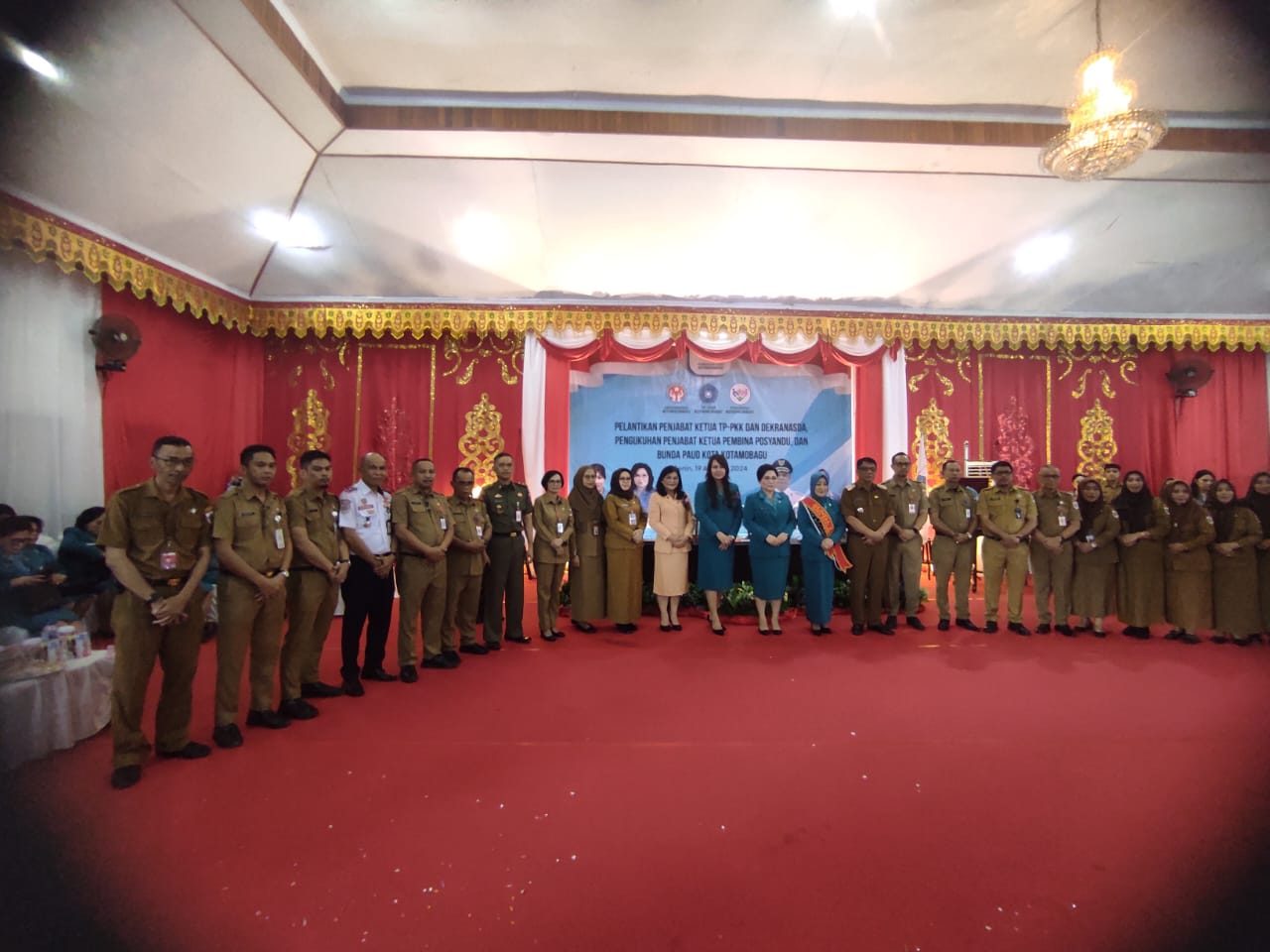 PENGAMANAN PELANTIKAN PENJABAT KETUA TP-PKK DAN DEKRANASDA, PENGUKUHAN PENJABAT KETUA PEMBINA POSYANDU DAN BUNDA PAUD KOTA KOTAMOBAGU