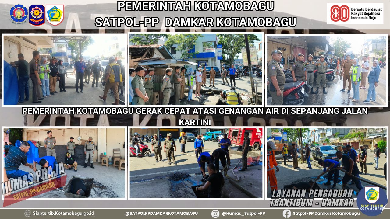 Pemerintah Kotamobagu Gerak Cepat Atasi Genangan Air di Sepanjang Jalan Kartini