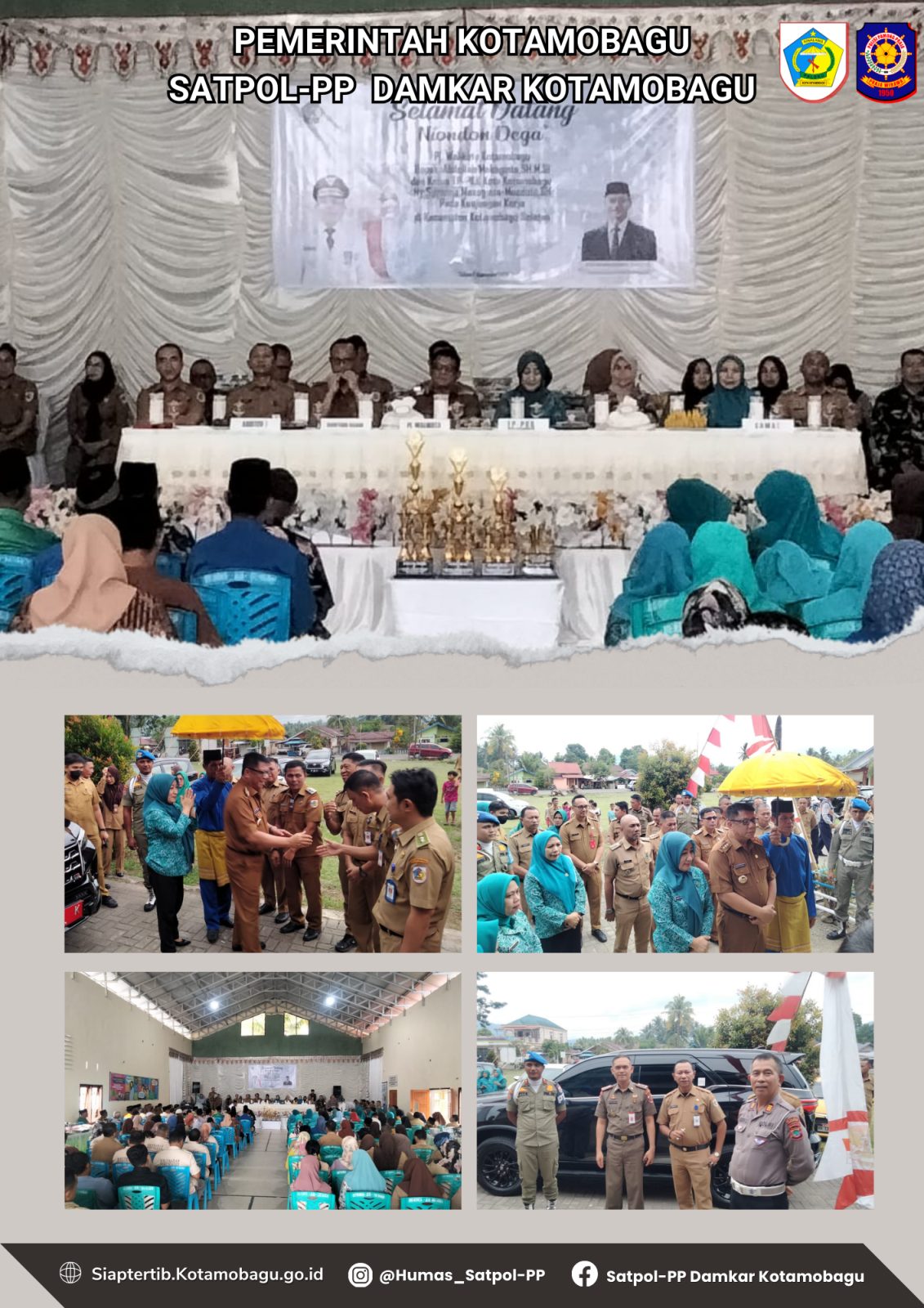 SATPOL PP KOTAMOBAGU LAKUKAN PENGAWALAN DALAM KEGIATAN KUNJUNGAN KERJA SEKALIGUS SILAHTURAHMI DI KECAMATAN KOTAMOBAGU SELATAN
