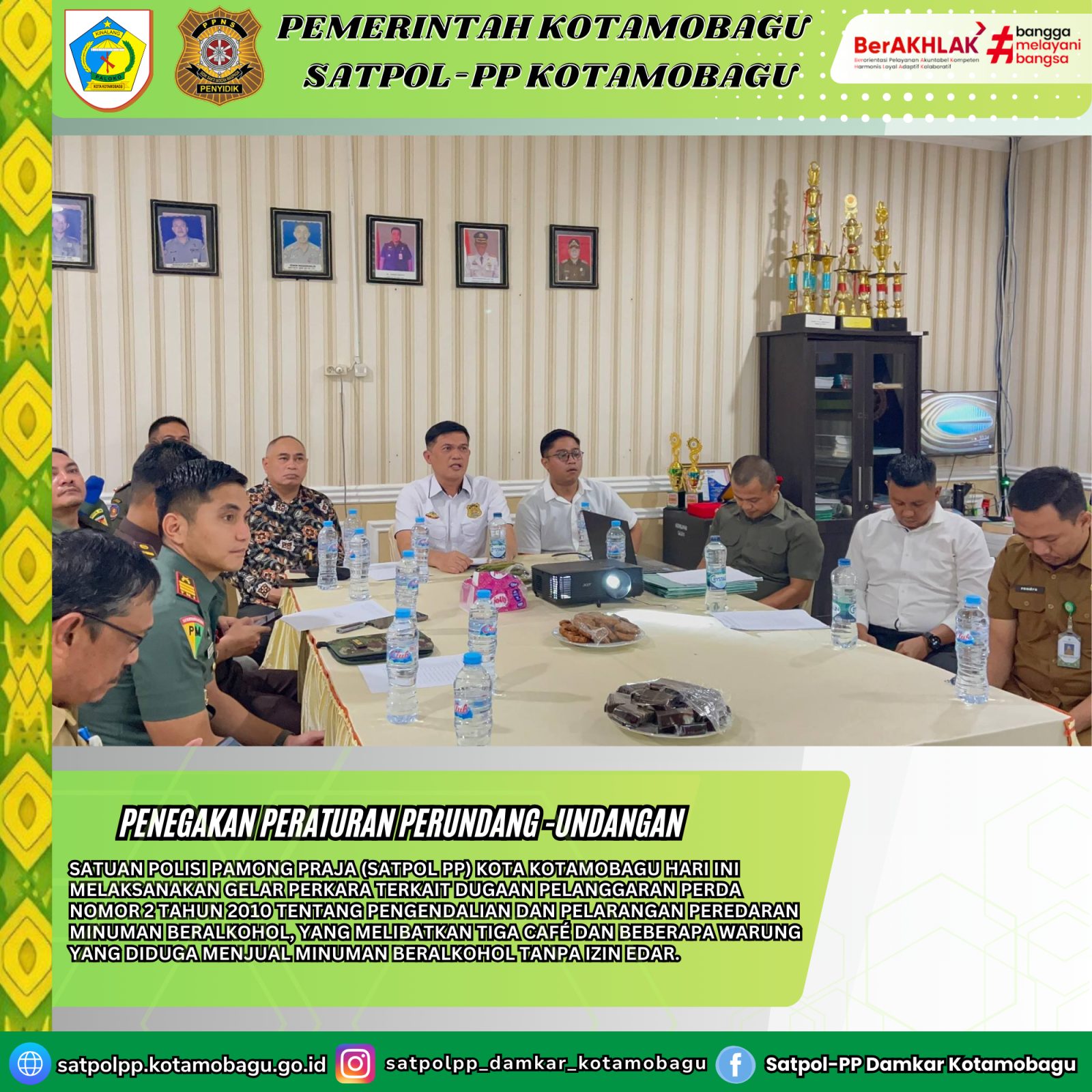 Gelar Perkara Satpol PP Tetapkan 7 Tersangka Perda Minol