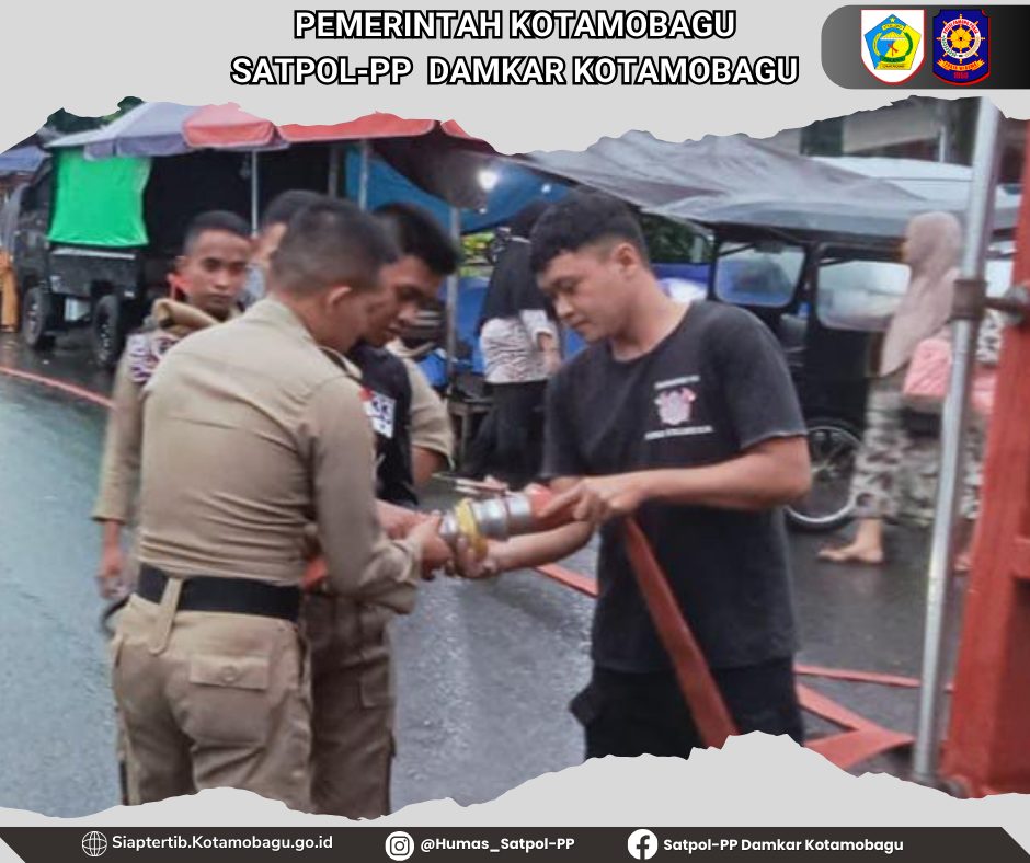 PESERTA MAGANG IPDN BERSIHKAN  AREA PASAR GENGGULANG