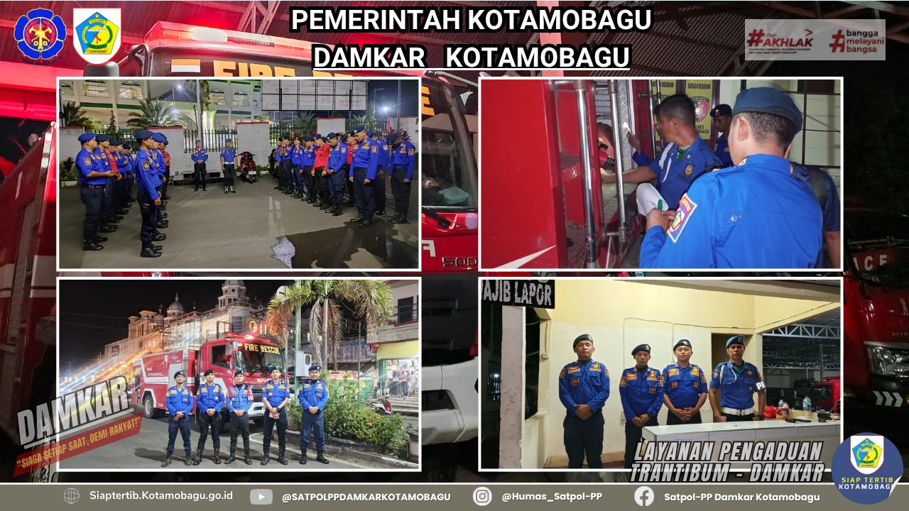  SATUAN DAMKAR KOTAMOBAGU  APEL KESIAPSIAGAAN