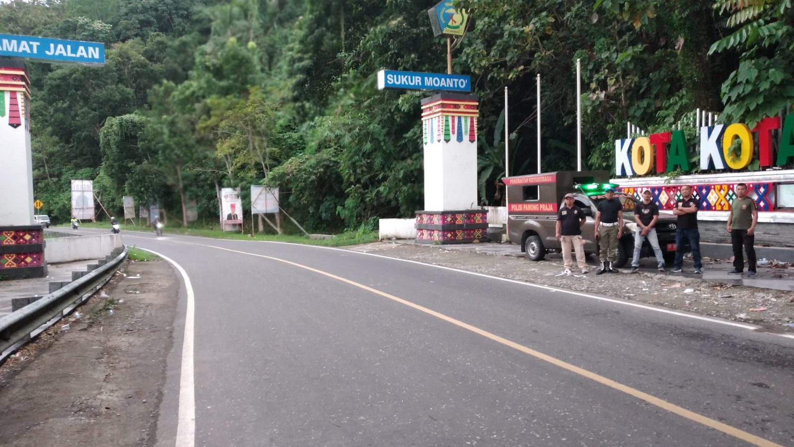 SATPOL PP KOTA KOTAMOBAGU PATROLI DAN PENGAWASAN DI BATAS KOTA KOTAMOBAGU