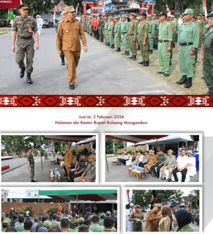 Berikut Pesan Pj Wali Kota Kotamobagu Saat Melantik 725 Anggota Linmas Pengamanan TPS Pemilu 2024
