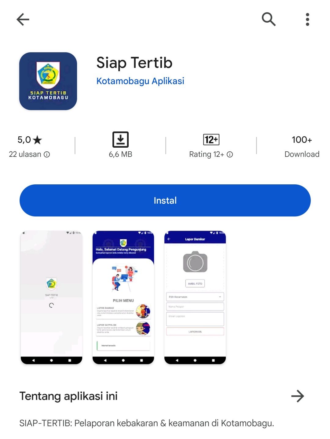 SIAP TERTIB = LAYANAN PENGADUAN ONLINE LAPORAN KEBAKARAN DAN GANGGUANG KEAMANAN