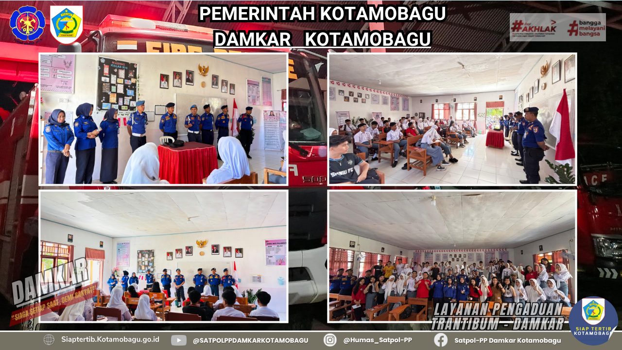 Satuan Damkar Kotamobagu Sosialisasikan Aplikasi “SIAP TERTIB” di SMAN 2 Kotamobagu
