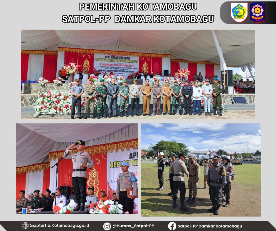 KASAT POL PP KOTAMOBAGU HADIRI APEL GELAR PASUKAN OPRASI MANTAP PRAJA SAMRAT 2024 