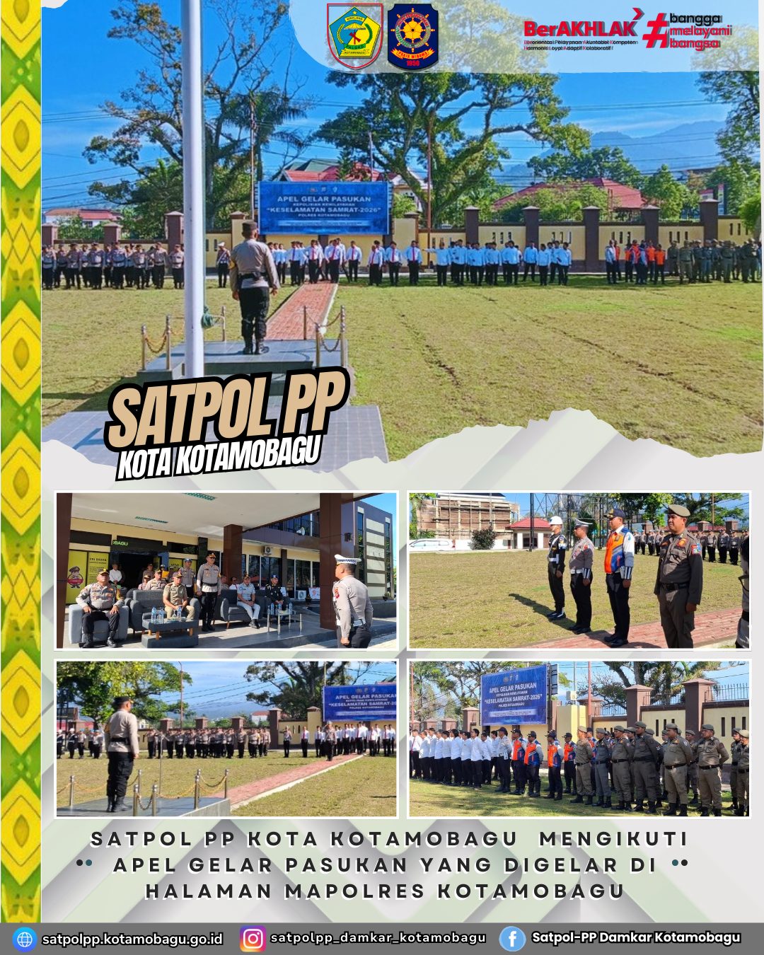 Satpol PP Kotamobagu Dukung Operasi Keselamatan Samrat 2026